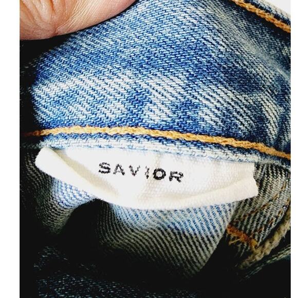 SLVRLAKE Savior Cargo High-Rise Straight Jeans Salt Flats Blue 24 NWOT - Picture 6 of 12